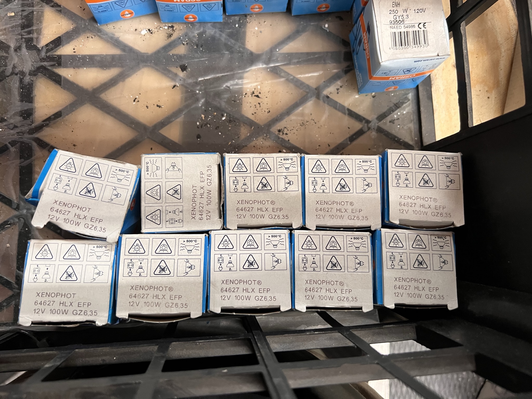 10x Osram HLX EFP 100w 12v