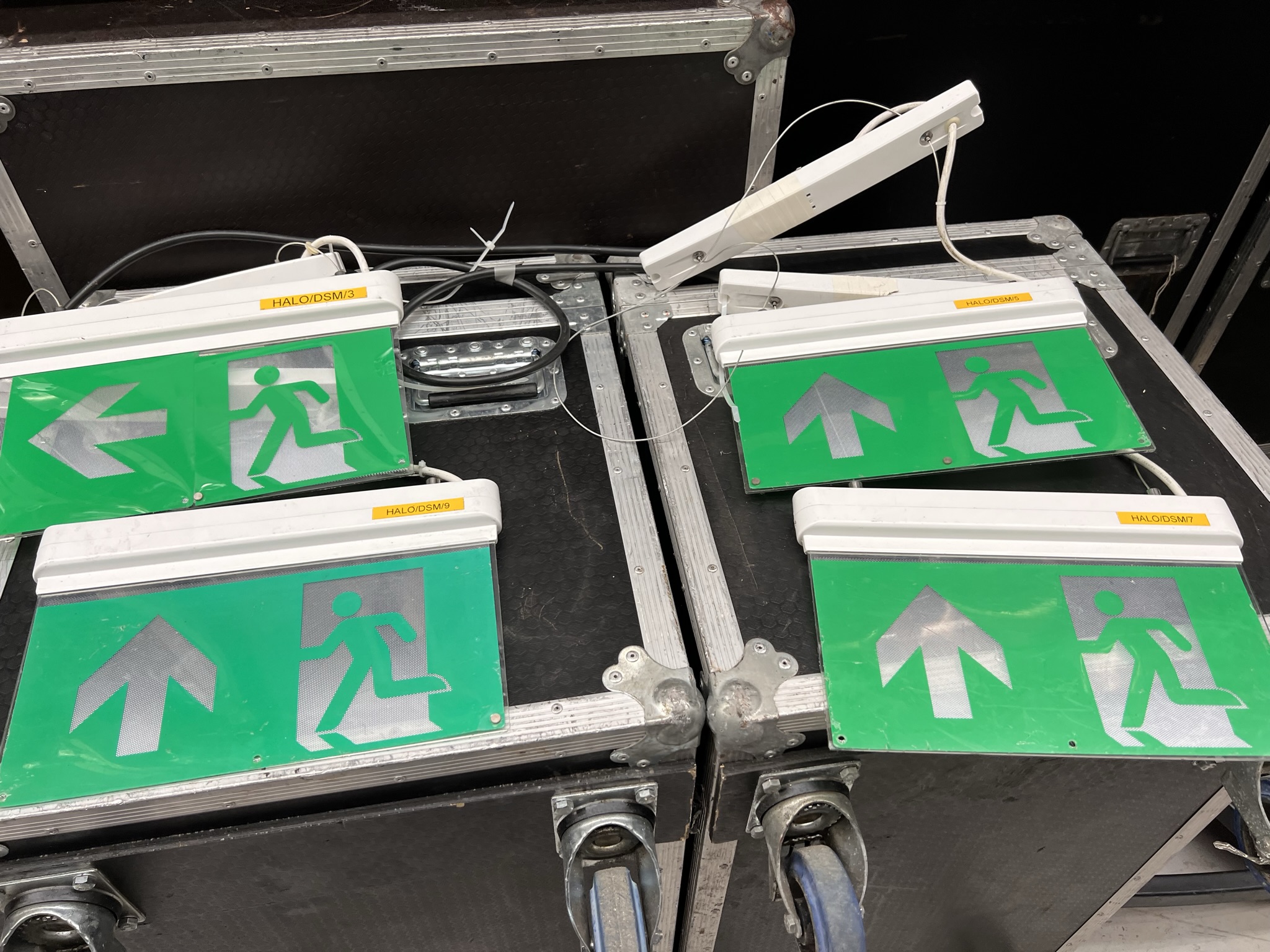 4x Small Hanging Emergency Exit Signs