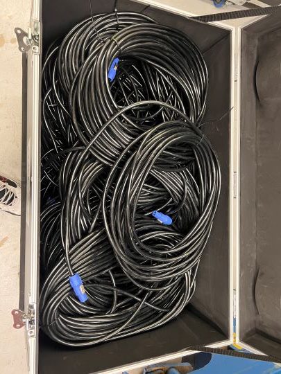 20x 20m 16a cables - one end powercon other bare